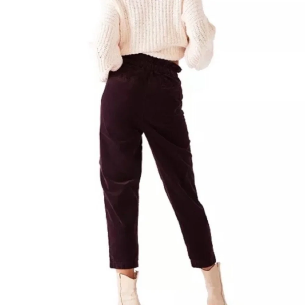 Free People Purple Ankle Cropped Pants - Picture 3 of 10